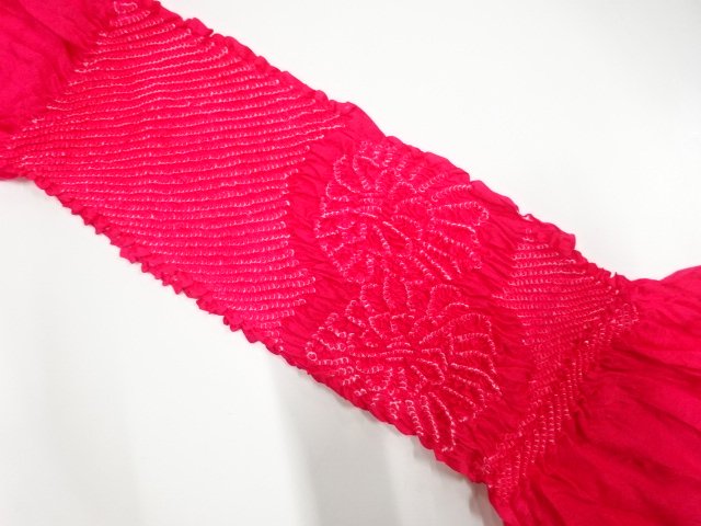 JAPANESE KIMONO / OBIAGE / SILK / SHIBORI